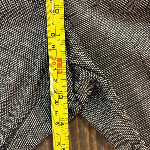 A NEW DAY Womens Large BROWN Check Elastic Waist Ankle Length Dress Pants - Picture 10 of 10